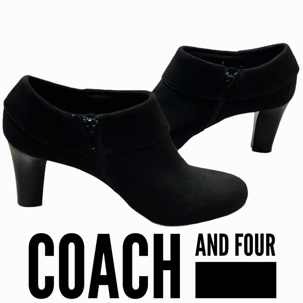 Coach and Four black vegan booties